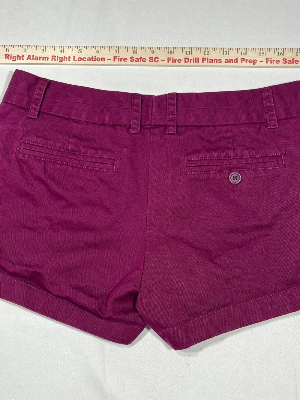 J.Crew Chino Rolled Cuff Shorts Berry Magenta Women’s Size 4 Cotton